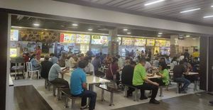 View from outside the Food Court at SHU Vegetarian 蔬方斋 - Loyang Point in East Singapore