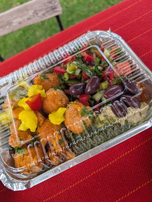 Takeaway buffet food at CoffeeTalks Cafe in Bloemfontein