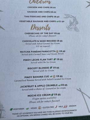 Lunch menu Nov 23  at Lokky's in Saundersfoot