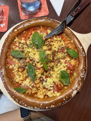 Brizza Vegan- Bretzel Pizza  at Cafe Romantic in Heidelberg