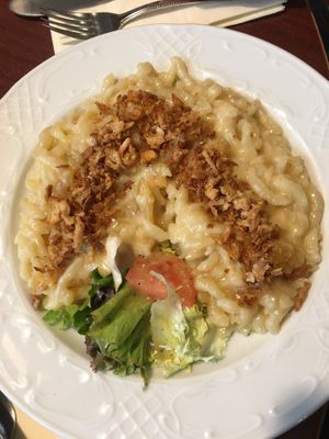 Cheese spätzle  at Cafe Romantic in Heidelberg