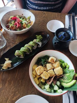 Tofu poke bowl at The George Charles & Unagi Didsbury in Manchester