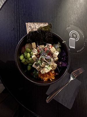 Tofu poke bowl   at Bao Bun Latvia in Riga