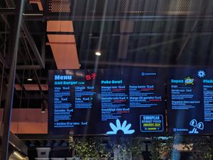 Menu at Bao Bun Latvia in Riga