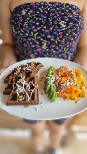Vegan & Gluten Free Waffles at Tojol in Puerto Escondido