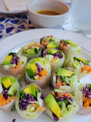 Fresh spring rolls at Chakra  in New York City