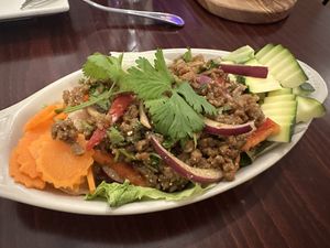 Laab Pak #Veganuary at Chakra  in New York City