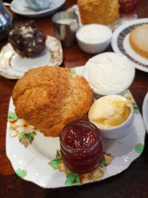 Vegan scone at Deacon's House Cafe in Edinburgh