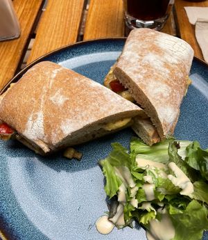 Vegetable ciabatta   at Deacon's House Cafe in Edinburgh