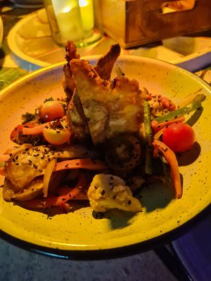 Plantain and veggies at Casa del Tunel in Cartagena