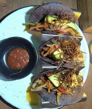 Tacos veganos at Casa del Tunel in Cartagena