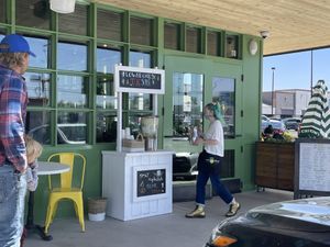 Adorable limeade stand on opening day.   at Flower Child in Tucson
