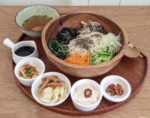 Bibim noodle set at Jeju Mellow - 감미롭다제주 in Seogwipo