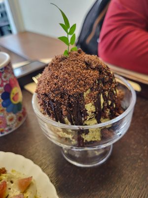 Matcha-Chocolate-Pudding, Yummy at Cafe ohh good thing - 오굳띵 in Busan