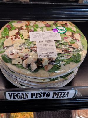 Vegan Pesto Pizza at Country Aire Market in Port Angeles