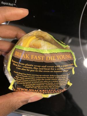 Vegan breakfast Sammy  at Country Aire Market in Port Angeles