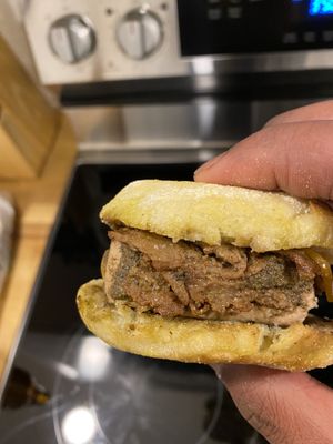 Yum breakfast sammy  at Country Aire Market in Port Angeles
