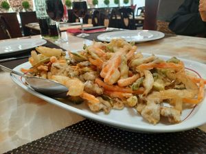 Verduras en tempura at Palacio Oriental in Gran Canaria