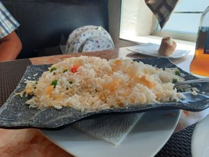 Arroz tres delicias (puedes pedir que no me pongan jamón) at Palacio Oriental in Gran Canaria