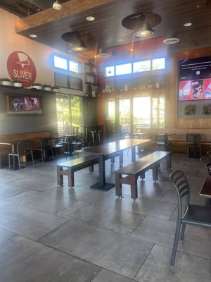 Huge Interior with Seating Area  at Sliver Pizzeria - Broadway in Oakland