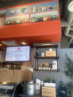 Digital Menu and Decor - Very Farm-to-Table  at Sliver Pizzeria - Broadway in Oakland