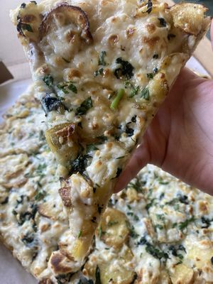 Mega Close-Up of Vegan Pizza of the Day 😋🌱  at Sliver Pizzeria - Broadway in Oakland