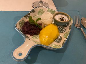 Mango sticky rice at Tembo Resort in Koh Samui