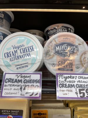 vegan cream cheese   at Trader Joe's in San Diego