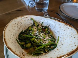 Sesame spinach at 101 Beer Kitchen in Westerville