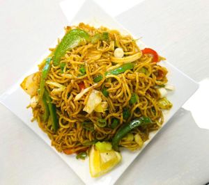 Hakka Noodles!! Vegan and mouth-watering amazing.  at Rasa Higher Taste in San Francisco