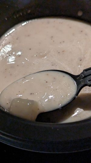 Potato and leek soup is delicious, there might be cheese in there so confirm with the staff if you are vegan, I am a vegetarian so it was okay for me. 550 yen for a bowl, I had to  at Three Broomsticks  in Osaka