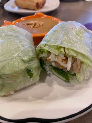 Fresh Tofu Spring Roll with peanut sauce at Thai Pot Cafe in Denver
