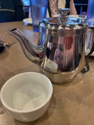 Cute tea setup at Thai Pot Cafe in Denver