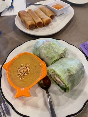 Fresh Tofu Spring Roll with peanut sauce at Thai Pot Cafe in Denver