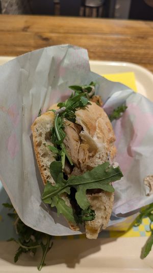 La mitad del sándwich que comí, delicioso. at Pans & Company - Avinguda del Paral·lel in Barcelona