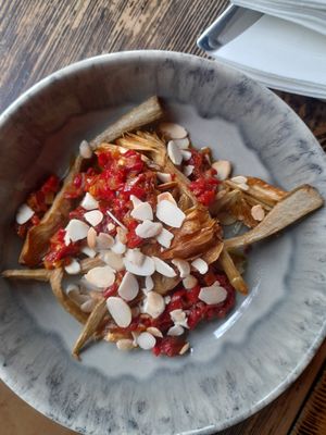 Artichoke and peppers at The White Horse  in Richmond