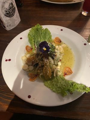 Mushroom ceviche  at Soq‘a in Cusco