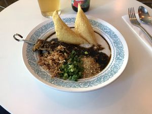 My first ever tried congee  at Lychees in Warsaw