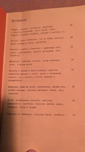 menu page 2 at Lychees in Warsaw