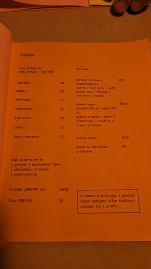 menu page 6 at Lychees in Warsaw