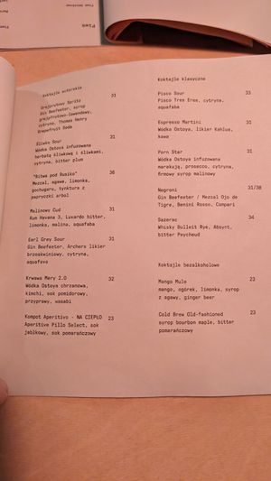 menu page 11 at Lychees in Warsaw