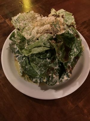 Romaine lettuce dish  at Lychees in Warsaw