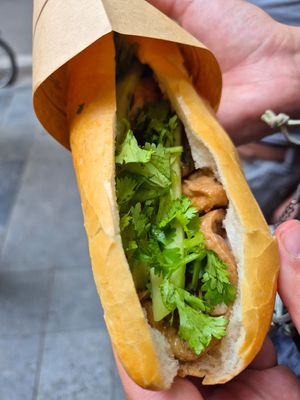  at Xoi Banh Mi Kim Huong in Hanoi