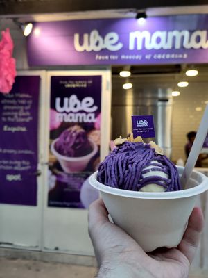 Ube and corn ice cream at Ube Mama in Boracay