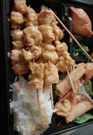 satay chicken at Tai Chi Veggie in Blackburn South