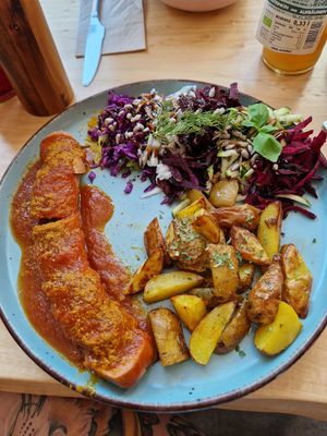 Soja-Currywurst im Menü at VielSinn in Wismar