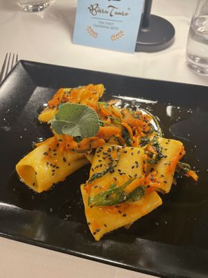 Vegan pasta of the day   at Ristorante Al Giardino in Taormina