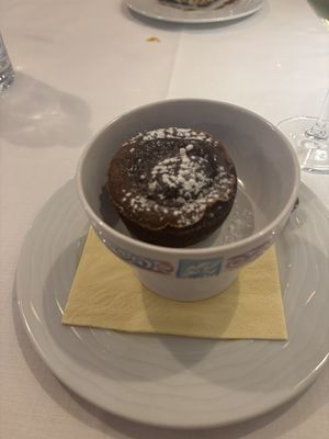 Vegan chocolate dessertt  at Ristorante Al Giardino in Taormina