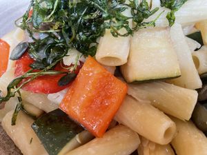 Pasta mit mediterranem Gemüse  at Zum Skipper in Sellin