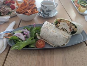 Veggie garden wrap at Makai Cafe in Orihuela